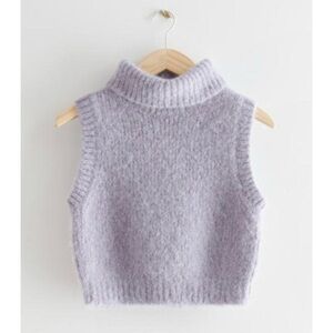 purple sleeveless sweater - soft and fuzzy
